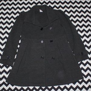 Girls Double Breasted Dress Coat with Pockets - Size 12